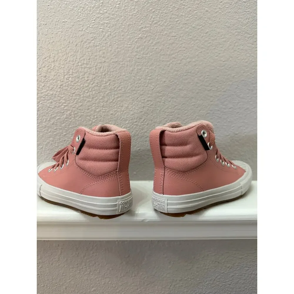 ⁠Converse Berkshire Boot Pink Kids Size 1 Water Repellent Leather Sneaker⁠